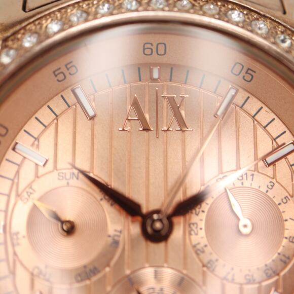 Armani Exchange Rose Gold Tone Multifunction Watch 40mm Day Date w New Battery - Picture 7 of 15